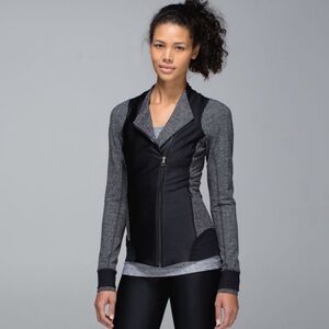 Lululemon Emerge Renewed Jacket | Size 8 | Giant Herringbone Black